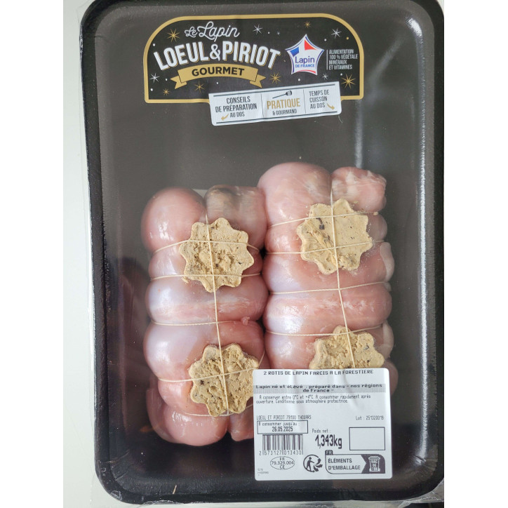 2 ROTIS LAPIN FORESTIERE 1.5KG ENV