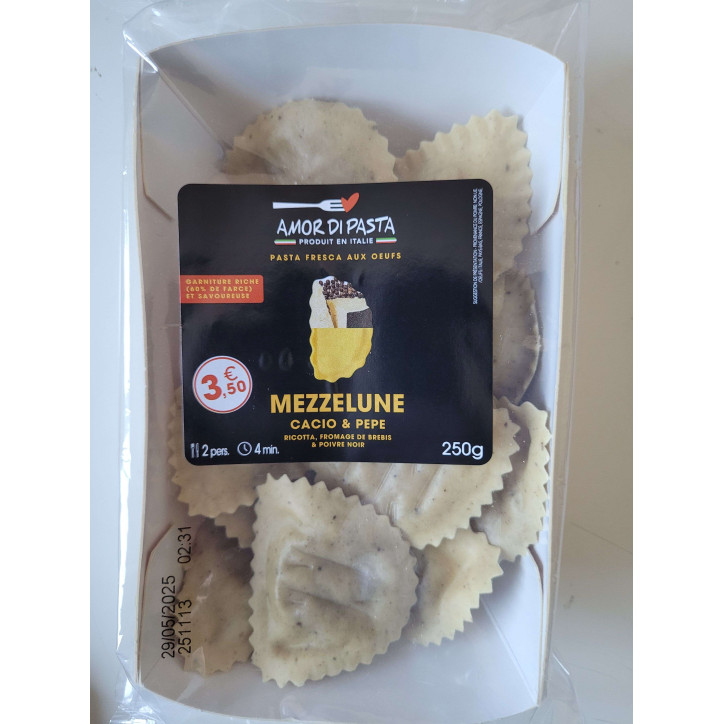 MEZZELUNE FROMAGE POIVRE 250G