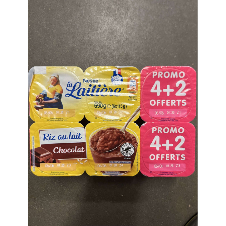 RIZ LAIT CHOCO 4+2 690GR