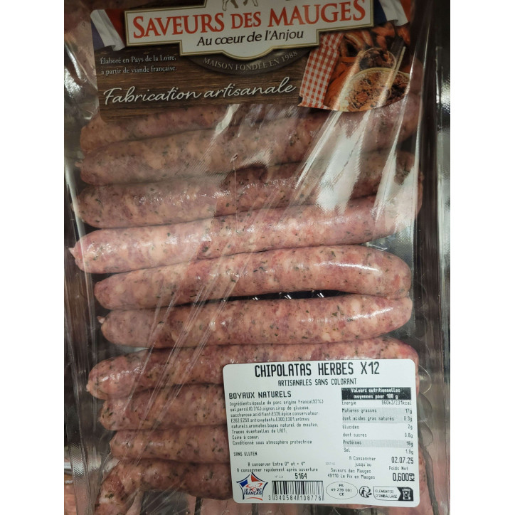 12 CHIPOS HERBE 600GR