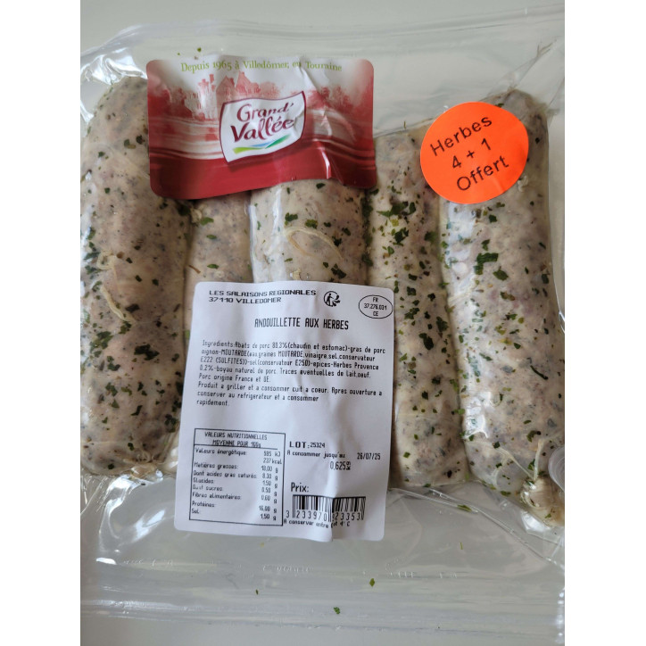 ANDOUILLETTES HERBES 625G
