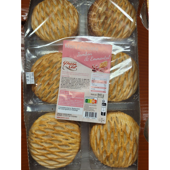 6 FEUILLETES JB EMMENTAL 840G