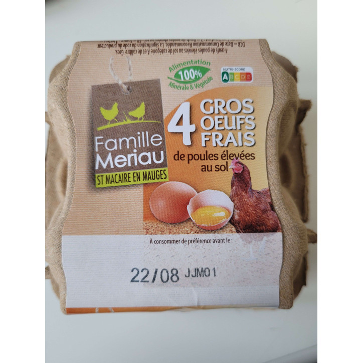 4 GROS OEUFS SOL