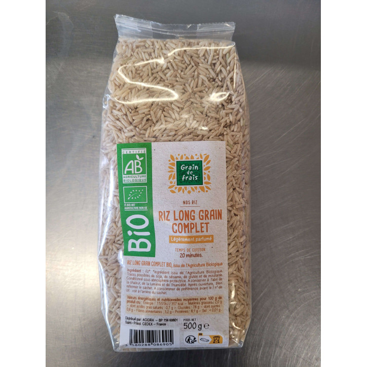 RIZ LONG GRAIN COMPLET BIO 500G