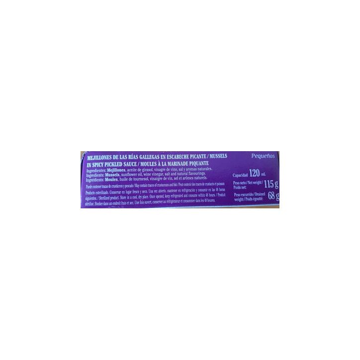 MOULES MARINADE PIQUANTE 115GR