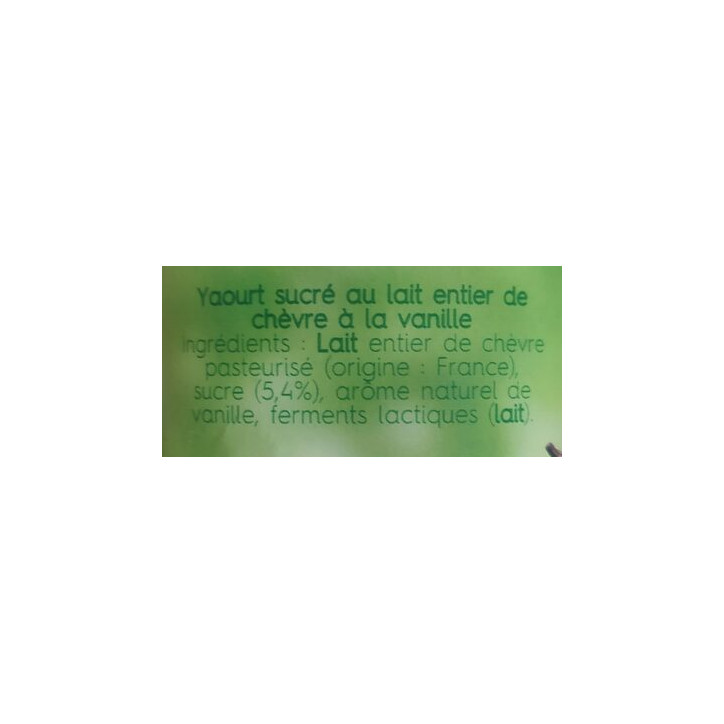 YAOURT CHEVRE SOIGNON VANILLE 500GRS