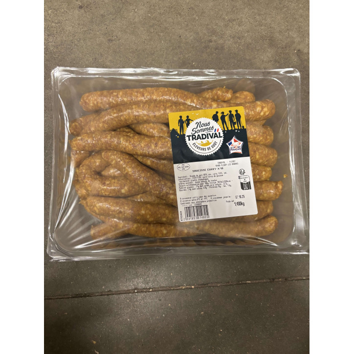 SAUCISSE CURRY 1.5KG ENV.
