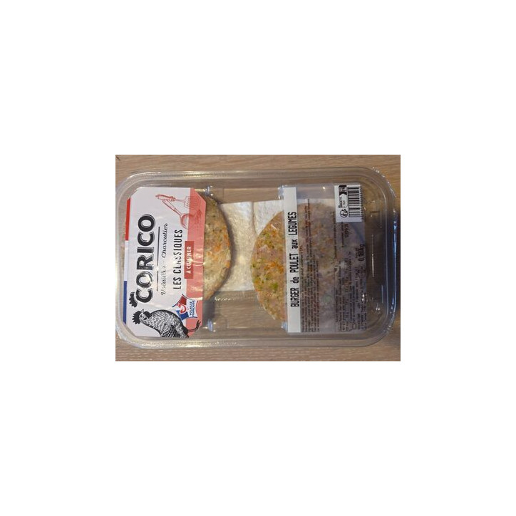 BURGER POULET LEGUMES 180G