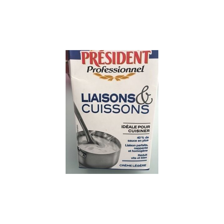 CREME LIAISON ET CUISSON PRESIDENT 18% 1L