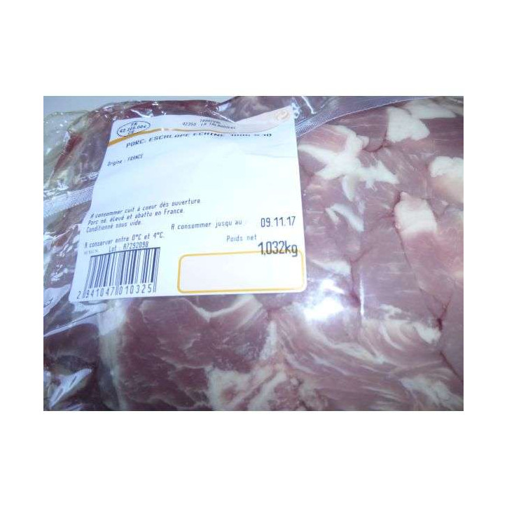ESCALOPE ECHINE DE PORC 1 KG ENV