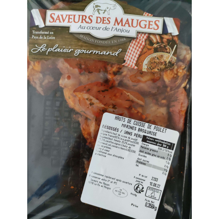 HAUT DE CUISSE DE POULET MARINES BASQUAISE 350GR E