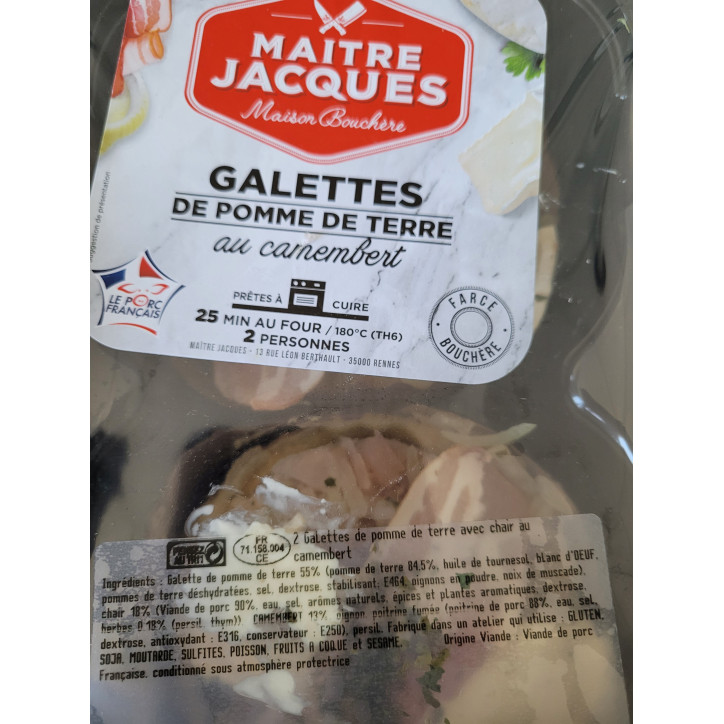GALETTE PDT CAMEMBERT 320G