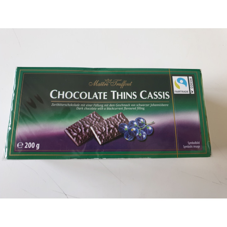 CHOCOLAT FOURRE CASSIS 200G