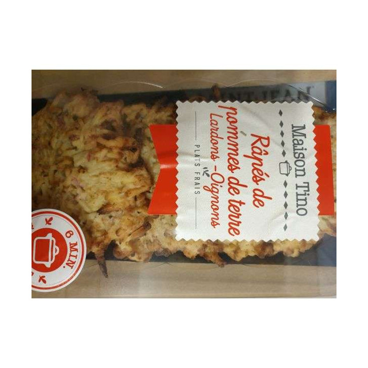 RAPEE DE POMME DE TERRE LARDONS 110GRX4