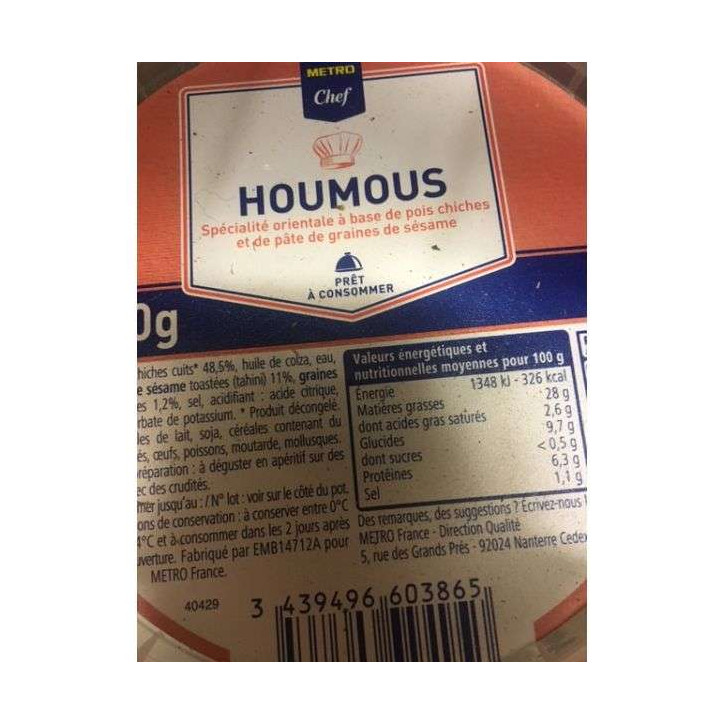 HOUMOUS 500G