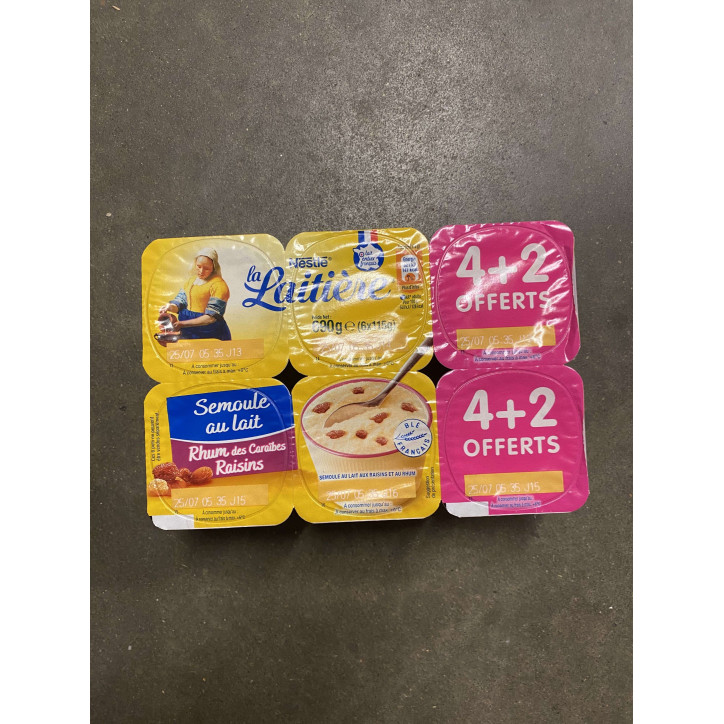  SEMOULE AU LAIT RHUM RAISIN 690G 4+2