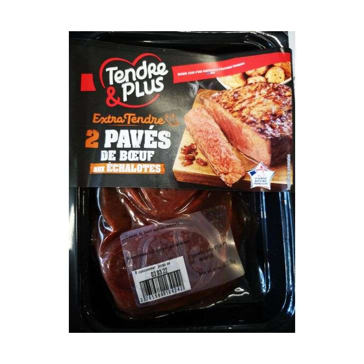 2 PAVES DE BOEUF MARINÉS ECHALOTTES 260 GRS