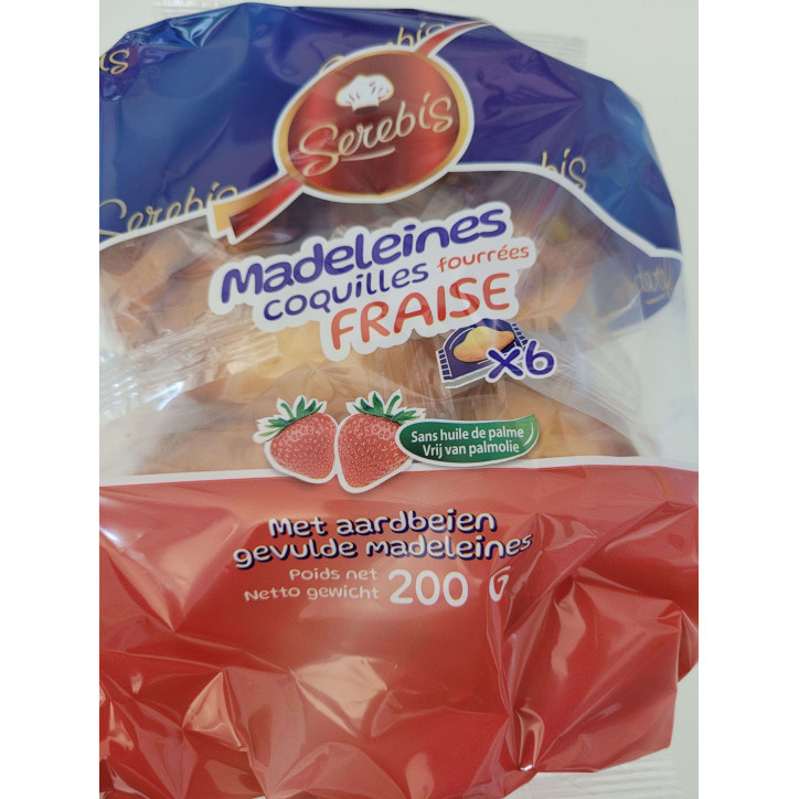 MADELEINES FRAISE X6 200G