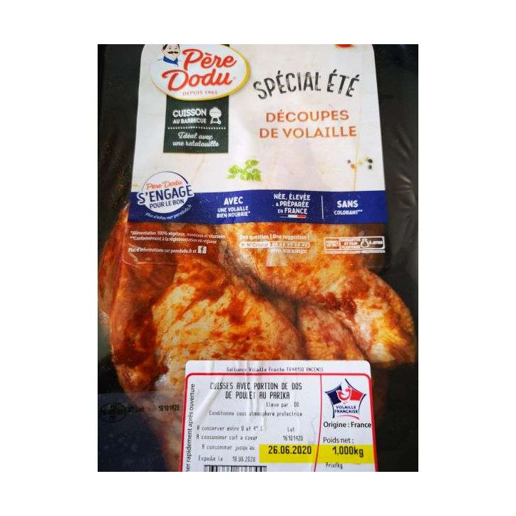 CUISSES DE POULET PAPRIKA 1KG
