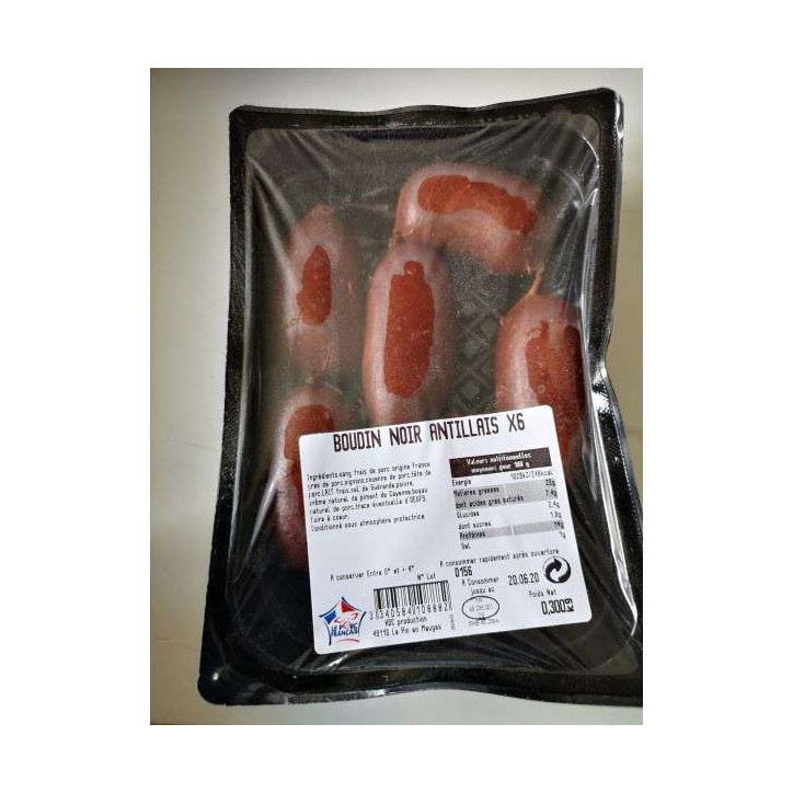 BOUDIN NOIR ANTILLAIS X 6 300GRS