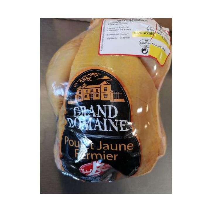 POULET BLANC FERMIER 1.8KG ENV