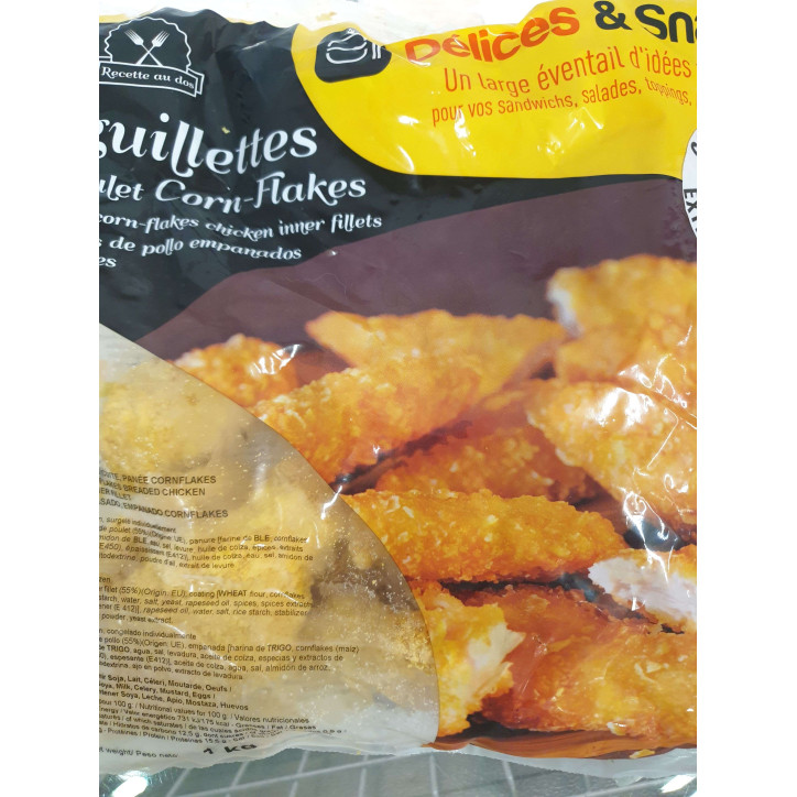 AIGUILLETTES DE POULET PANÉS 1KG