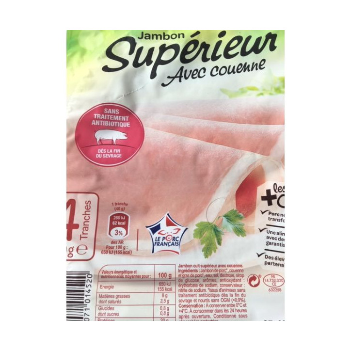 JAMBON SUPERIEUR 4 TRS 160 GRS 