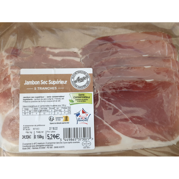 JAMBON CRU AOSTE 5T 150G