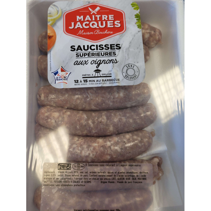 SAUCISSES SUP OIGNONS 800G