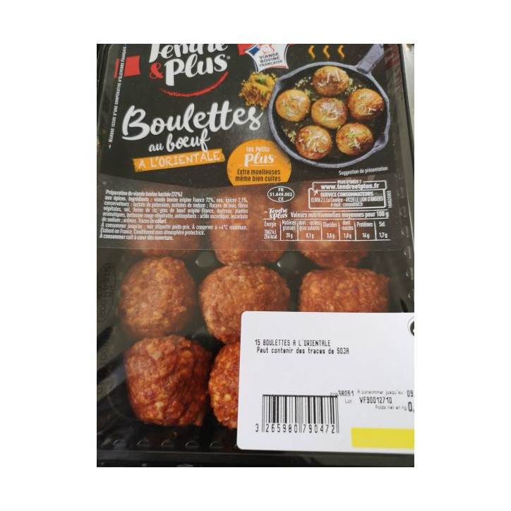 BOULETTES BOEUF ORIENTAL 375GRS