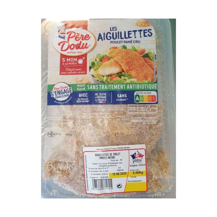 AIGUILLETTES POULET PANE 300G
