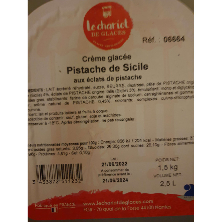 GLACE PISTACHE 2.5 L