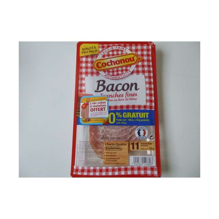 BACON TRANCHES FINES 110GRS