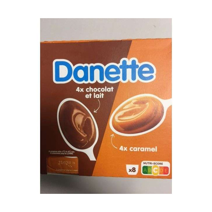 DANETTE CHOCLAT LAIT CARAMEL 125GRX8