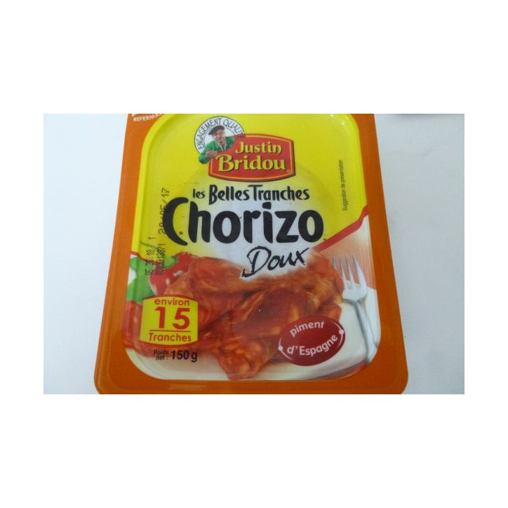 CHORIZO DOUX TRANCHE 150GRS