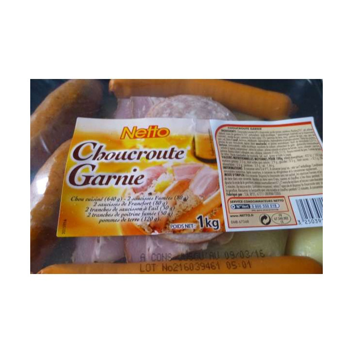 CHOUCROUTE GARNIE 1 KG
