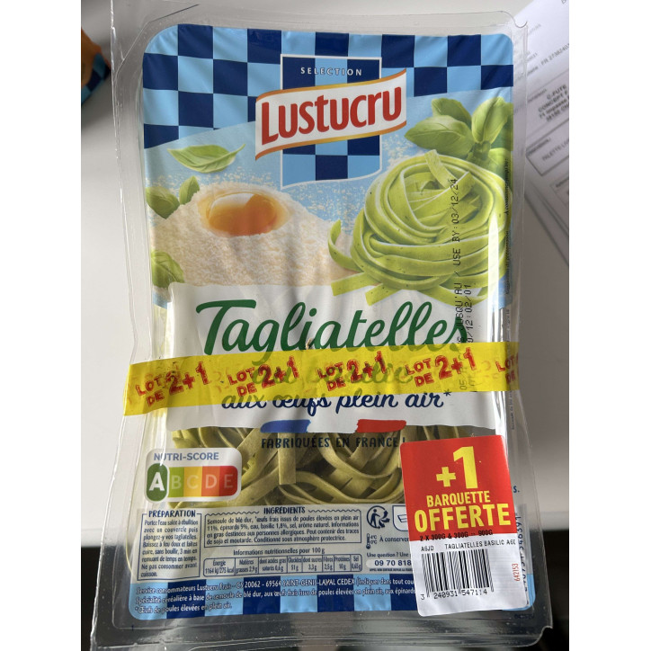 TAGLIATELLES AU BASILIC X3 900G