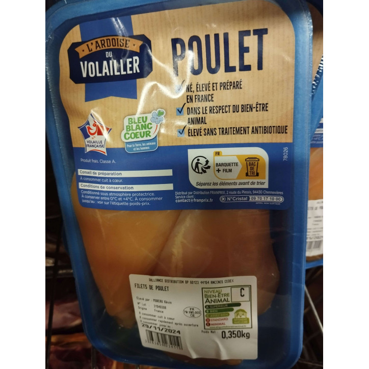 FILETS DE POULET 350G