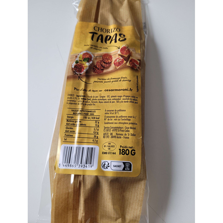 CHORIZO TAPAS 180G