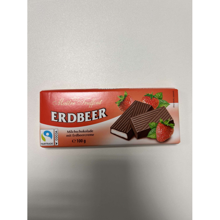 CHOCOLAT AU LAIT A LA FRAISE 100G