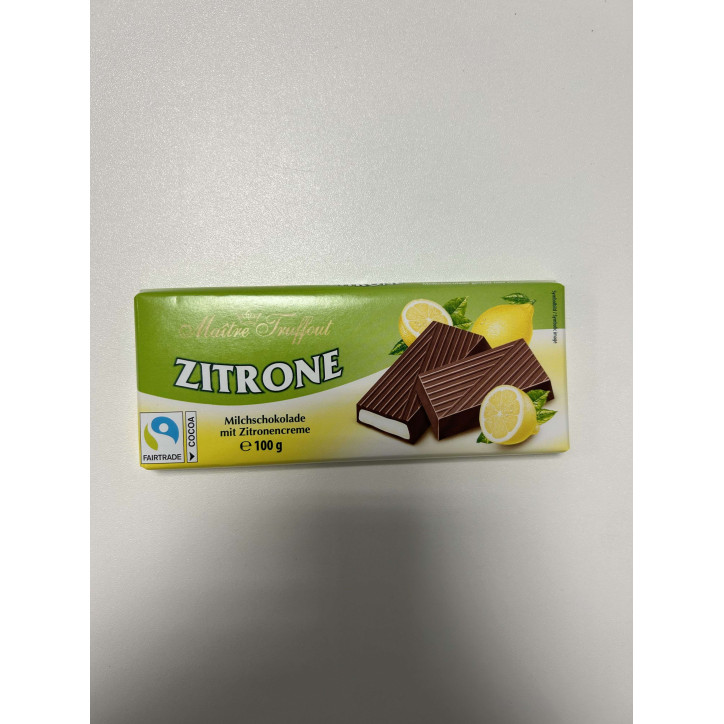 CHOCOLAT AU LAIT AU CITRON 100G