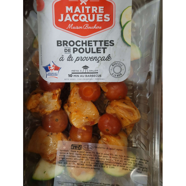 BROCHETTE POULET PROVENCALE 600G ENV