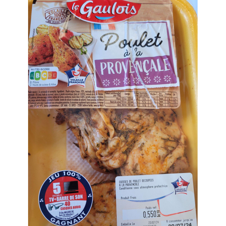 CUISSES DE POULET 3REFS 550G