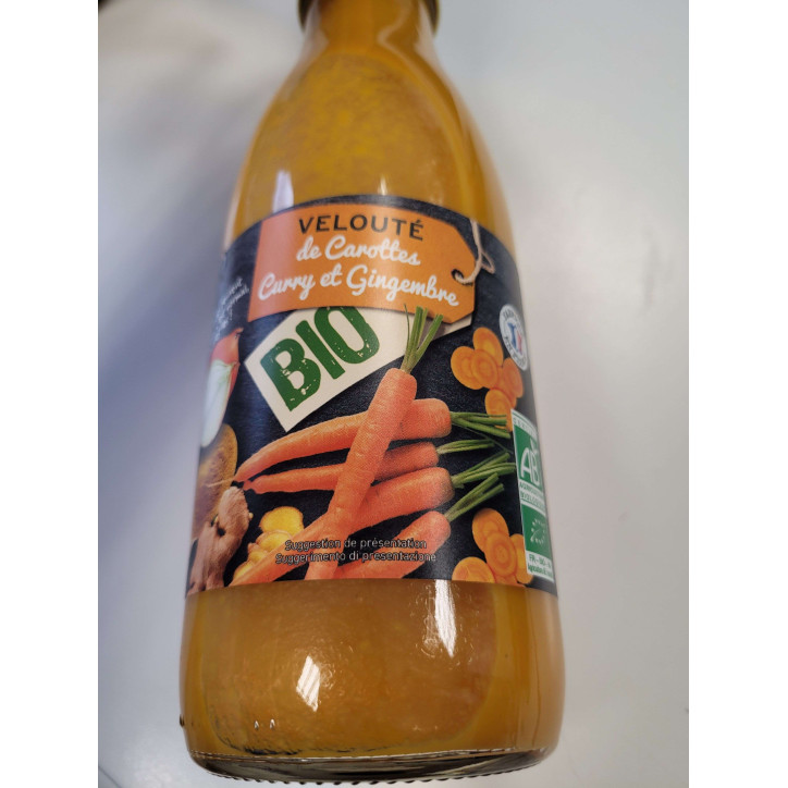 VELOUTE BIO CAROTTES CURRY GINGEMBRE 73CL