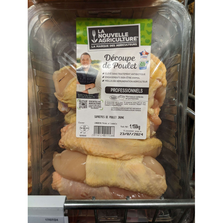 SUPREME DE POULET JAUNE 1KG ENV