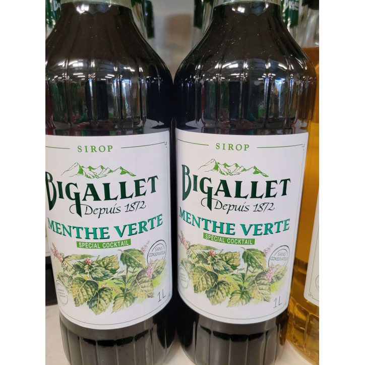 SIROP BIGALLET 1L MENTHE VERTE