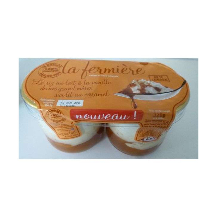 RIZ AU LAIT LA FERMIERE CARAMEL  320 GR