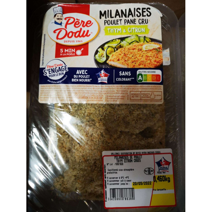 ESCALOPE MILANAISE THYM CITRON 460 GRS