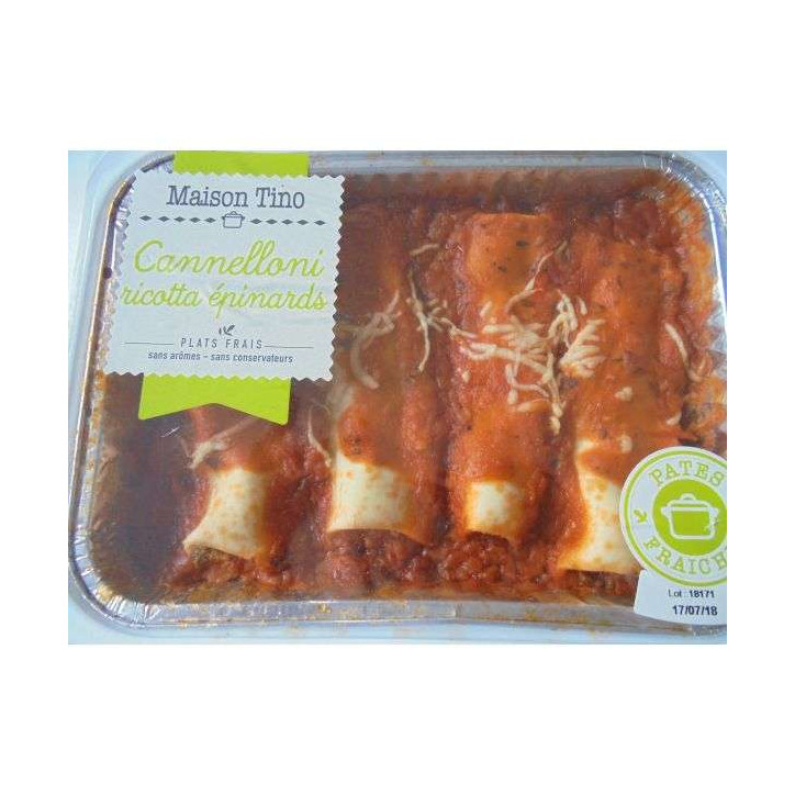 CANNELLONI RICOTTA EPINARD 750 GRS