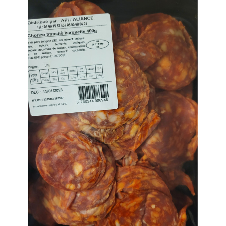 CHORIZO TRANCHES 400G